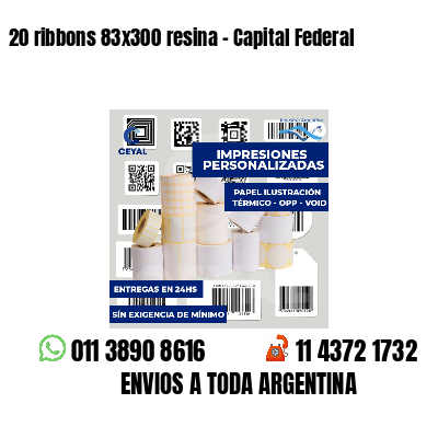 20 ribbons 83x300 resina - Capital Federal