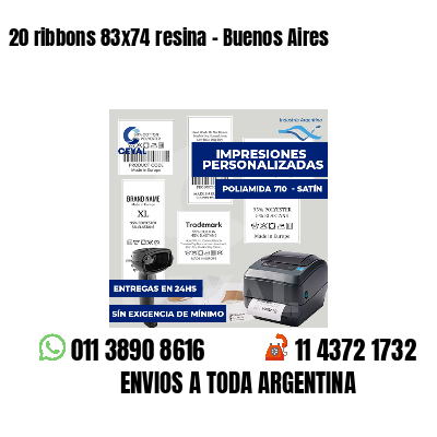 20 ribbons 83x74 resina - Buenos Aires