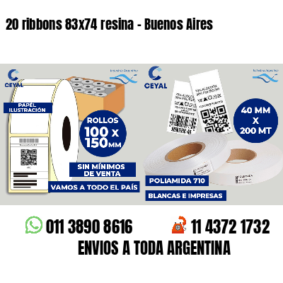 20 ribbons 83x74 resina - Buenos Aires