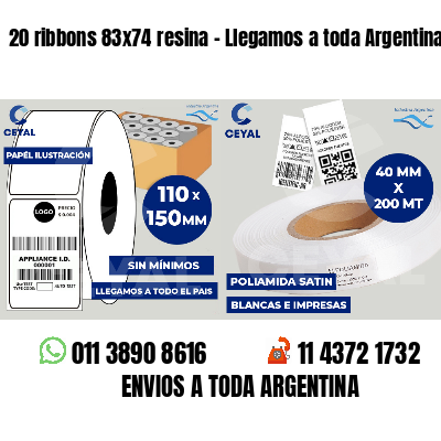 20 ribbons 83x74 resina - Llegamos a toda Argentina