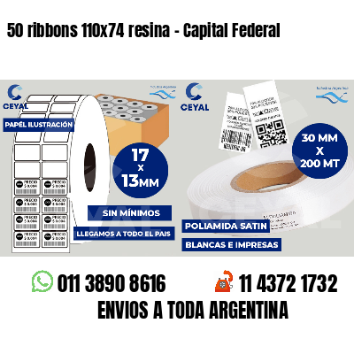 50 ribbons 110x74 resina - Capital Federal