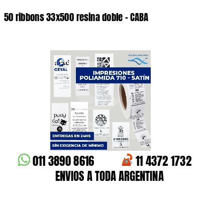 50 ribbons 33x500 resina doble - CABA