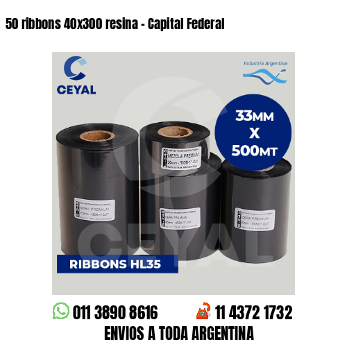 50 ribbons 40×300 resina – Capital Federal