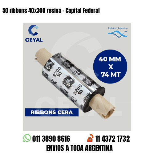 50 ribbons 40×300 resina – Capital Federal