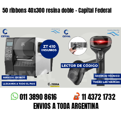 50 ribbons 40x300 resina doble - Capital Federal