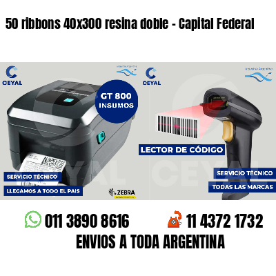 50 ribbons 40x300 resina doble - Capital Federal