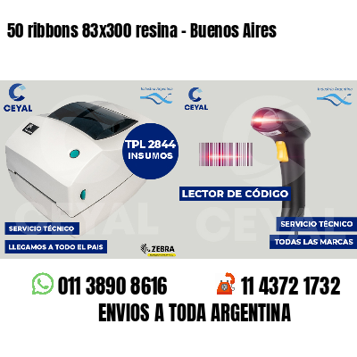 50 ribbons 83x300 resina - Buenos Aires