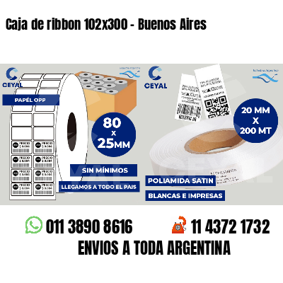 Caja de ribbon 102x300 - Buenos Aires