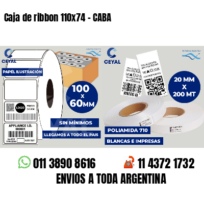 Caja de ribbon 110x74 - CABA