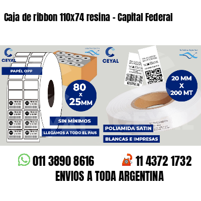 Caja de ribbon 110x74 resina - Capital Federal