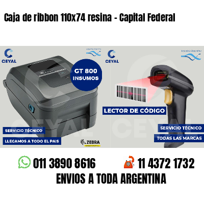 Caja de ribbon 110x74 resina - Capital Federal