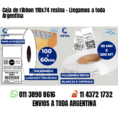 Caja de ribbon 110x74 resina - Llegamos a toda Argentina