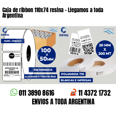 Caja de ribbon 110x74 resina - Llegamos a toda Argentina