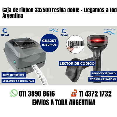 Caja de ribbon 33x500 resina doble - Llegamos a toda Argentina