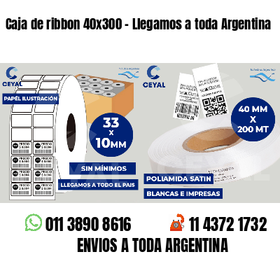 Caja de ribbon 40x300 - Llegamos a toda Argentina