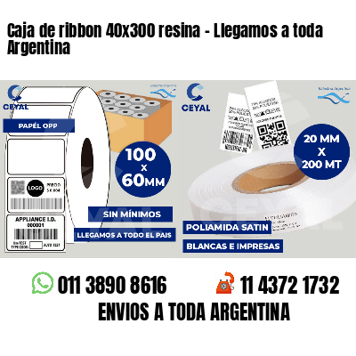 Caja de ribbon 40x300 resina - Llegamos a toda Argentina