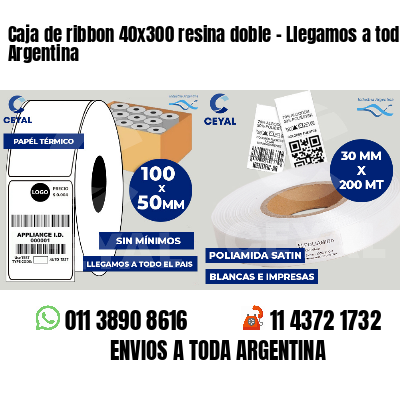 Caja de ribbon 40x300 resina doble - Llegamos a toda Argentina