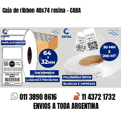 Caja de ribbon 40x74 resina - CABA