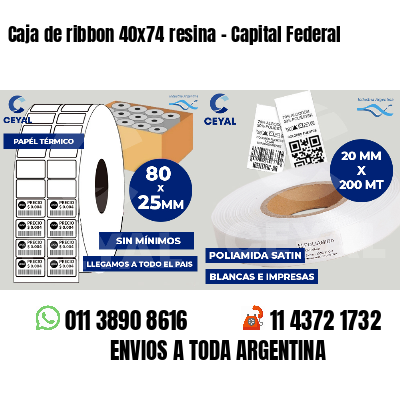 Caja de ribbon 40x74 resina - Capital Federal