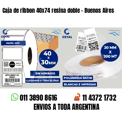 Caja de ribbon 40x74 resina doble - Buenos Aires