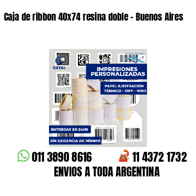 Caja de ribbon 40x74 resina doble - Buenos Aires