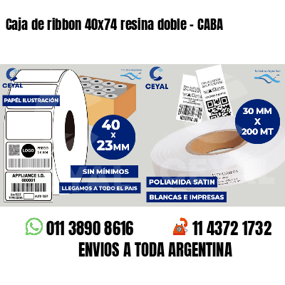Caja de ribbon 40x74 resina doble - CABA