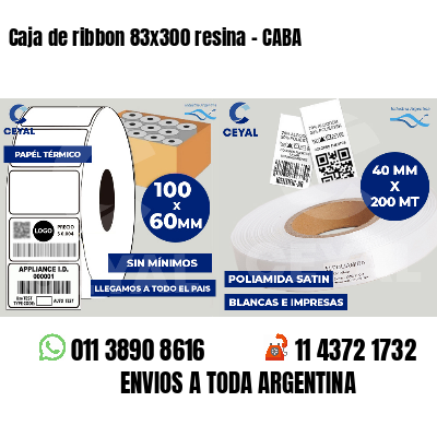 Caja de ribbon 83x300 resina - CABA