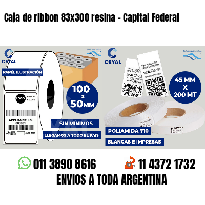 Caja de ribbon 83x300 resina - Capital Federal