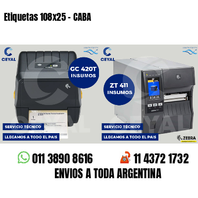 Etiquetas 108x25 - CABA