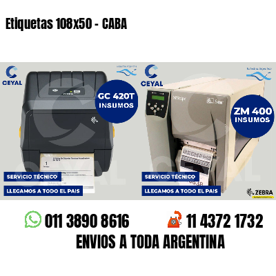 Etiquetas 108x50 - CABA