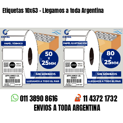 Etiquetas 10x63 - Llegamos a toda Argentina