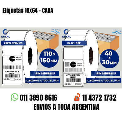 Etiquetas 10x64 - CABA