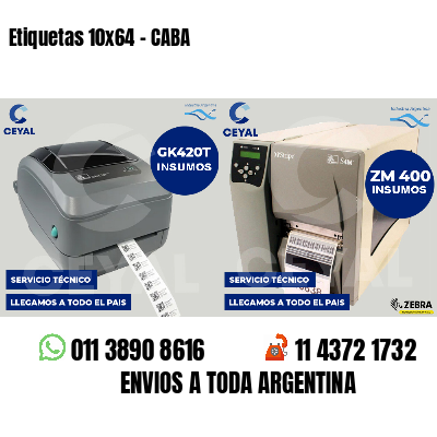 Etiquetas 10x64 - CABA