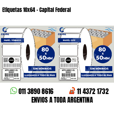 Etiquetas 10x64 - Capital Federal