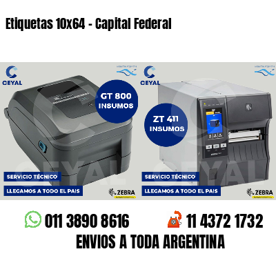 Etiquetas 10x64 - Capital Federal
