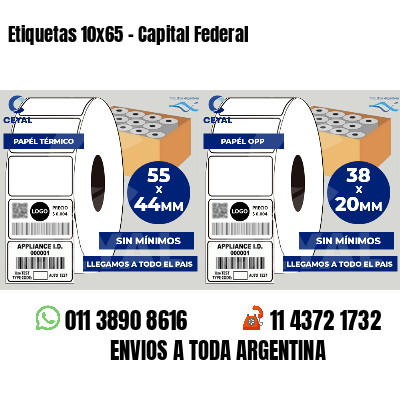 Etiquetas 10x65 - Capital Federal