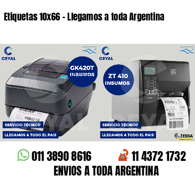 Etiquetas 10x66 - Llegamos a toda Argentina