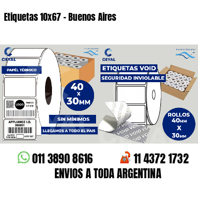 Etiquetas 10x67 - Buenos Aires