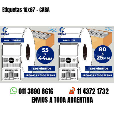 Etiquetas 10x67 - CABA