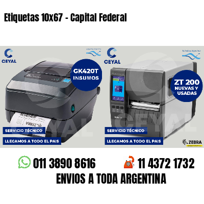 Etiquetas 10x67 - Capital Federal