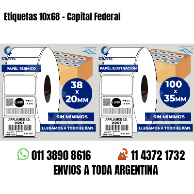 Etiquetas 10x68 - Capital Federal