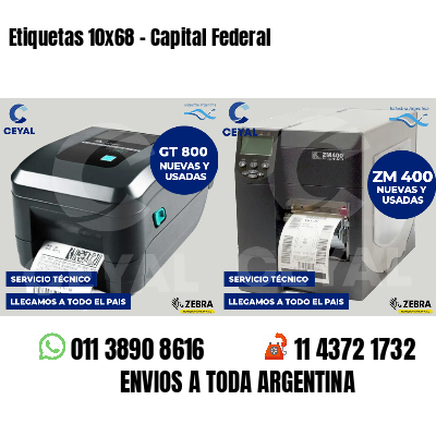 Etiquetas 10x68 - Capital Federal