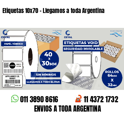 Etiquetas 10x70 - Llegamos a toda Argentina