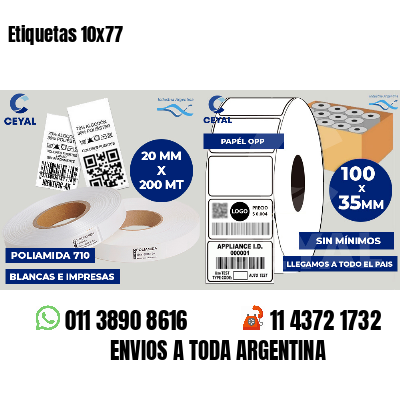 Etiquetas 10x77