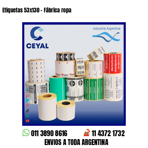 Etiquetas 53x130 - Fábrica ropa