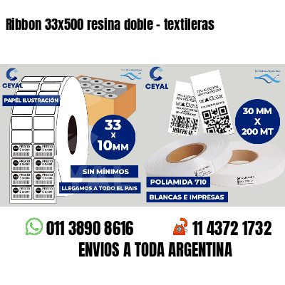 Ribbon 33x500 resina doble - textileras