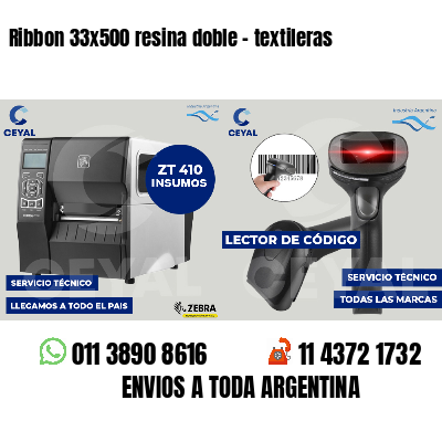 Ribbon 33x500 resina doble - textileras