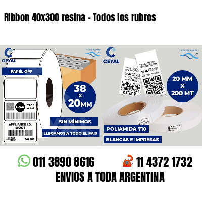 Ribbon 40x300 resina - Todos los rubros
