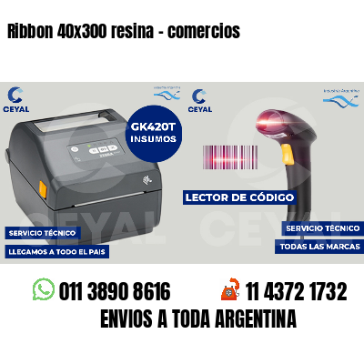 Ribbon 40x300 resina - comercios