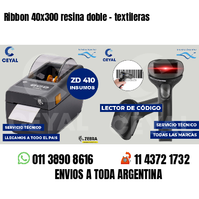 Ribbon 40x300 resina doble - textileras
